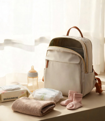 Diaper backpack and nursery essentials