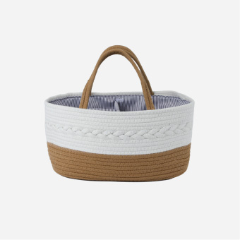 Cotton rope diaper caddy